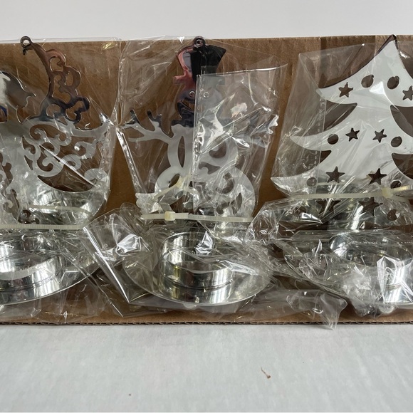 Clair De Lune Christmas Tea light Holders - Picture 5 of 5